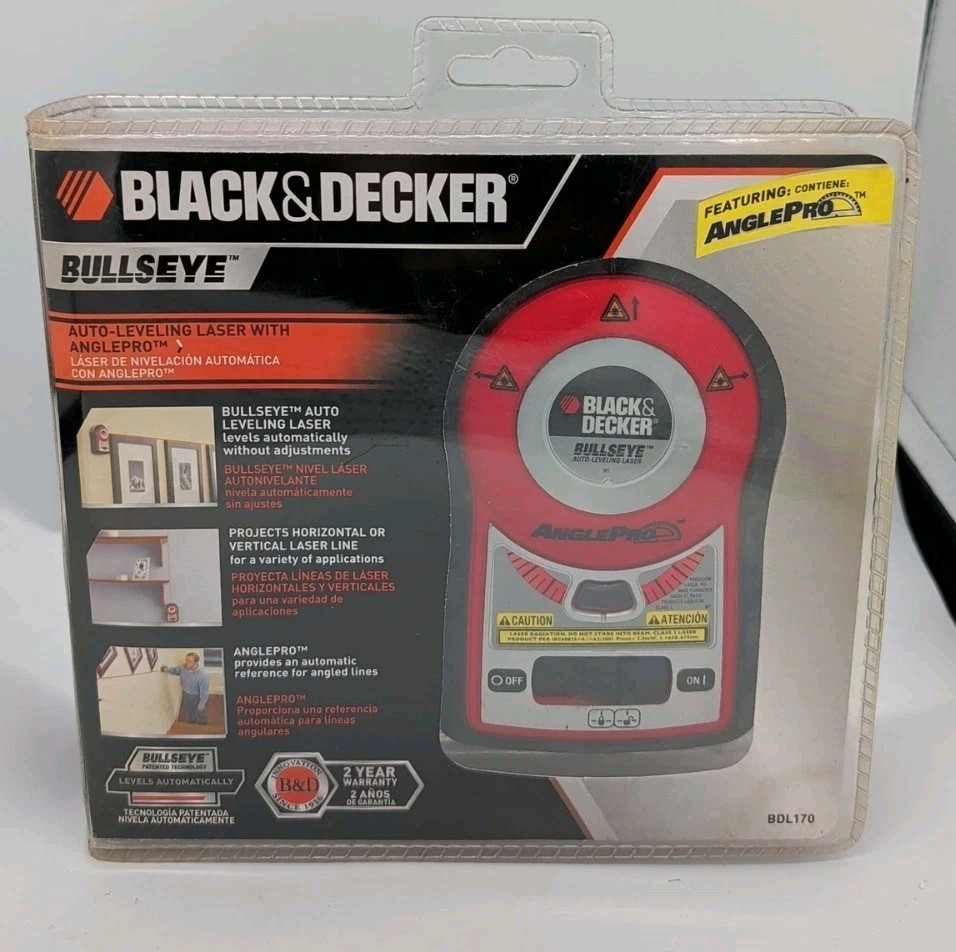 Black And Decker Bullseye Autoleveling Laser With Angle Pro BDL170