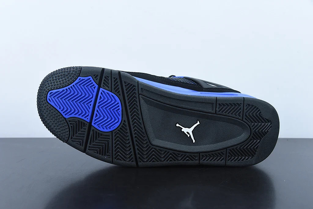 All Men's Size US Jordan 4 Retro Black Blue Thunder
