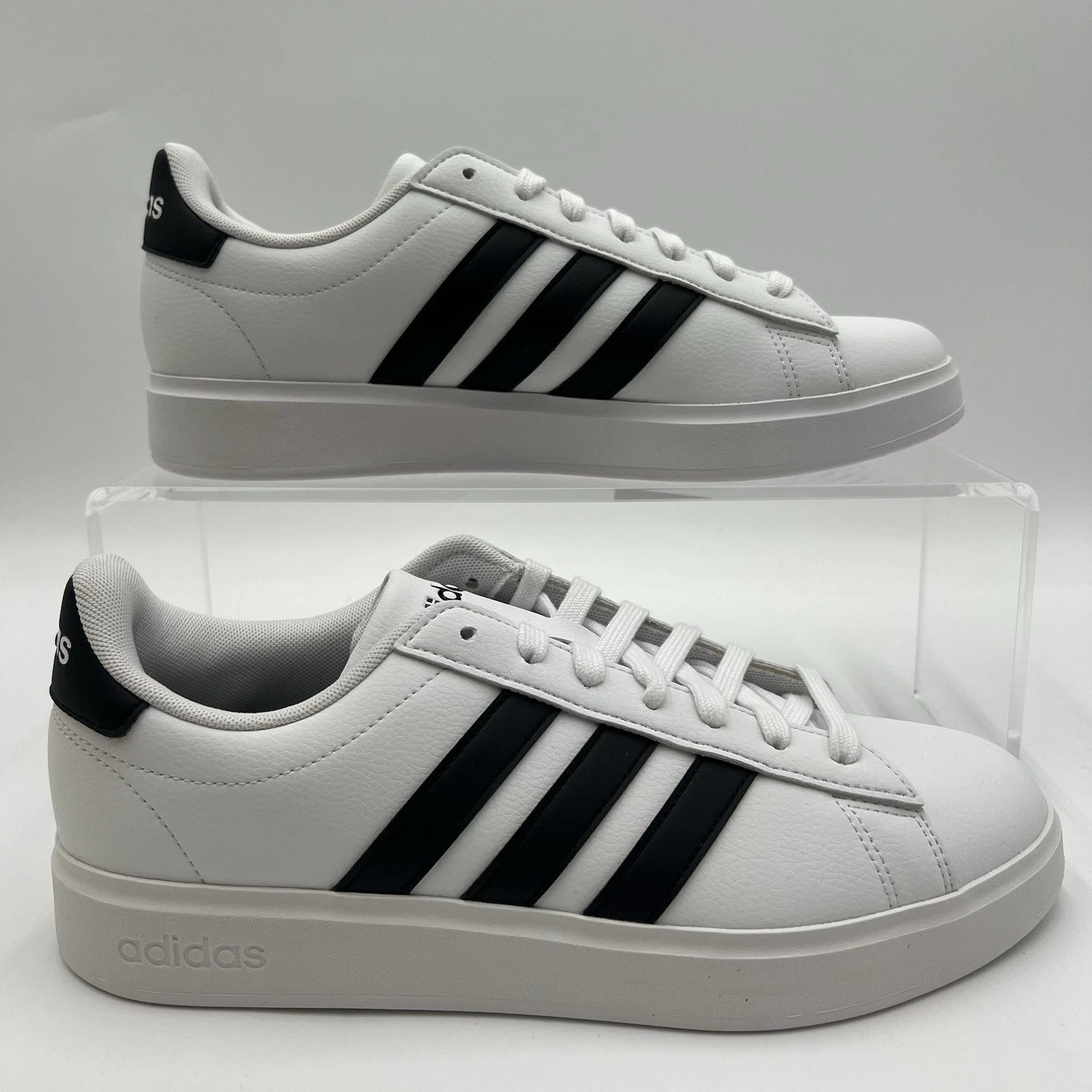 Adidas Grand Court 2.0 Black White Casual Sneakers Retro GW9214 Womens Size 9.5