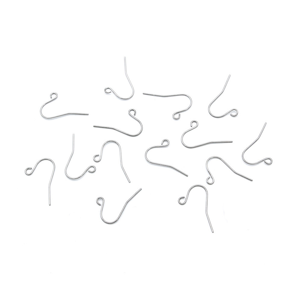 Stainless Steel Earrings Wire Hooks - 13mm x 22mm - 100 Pieces 50 Pairs - FD994