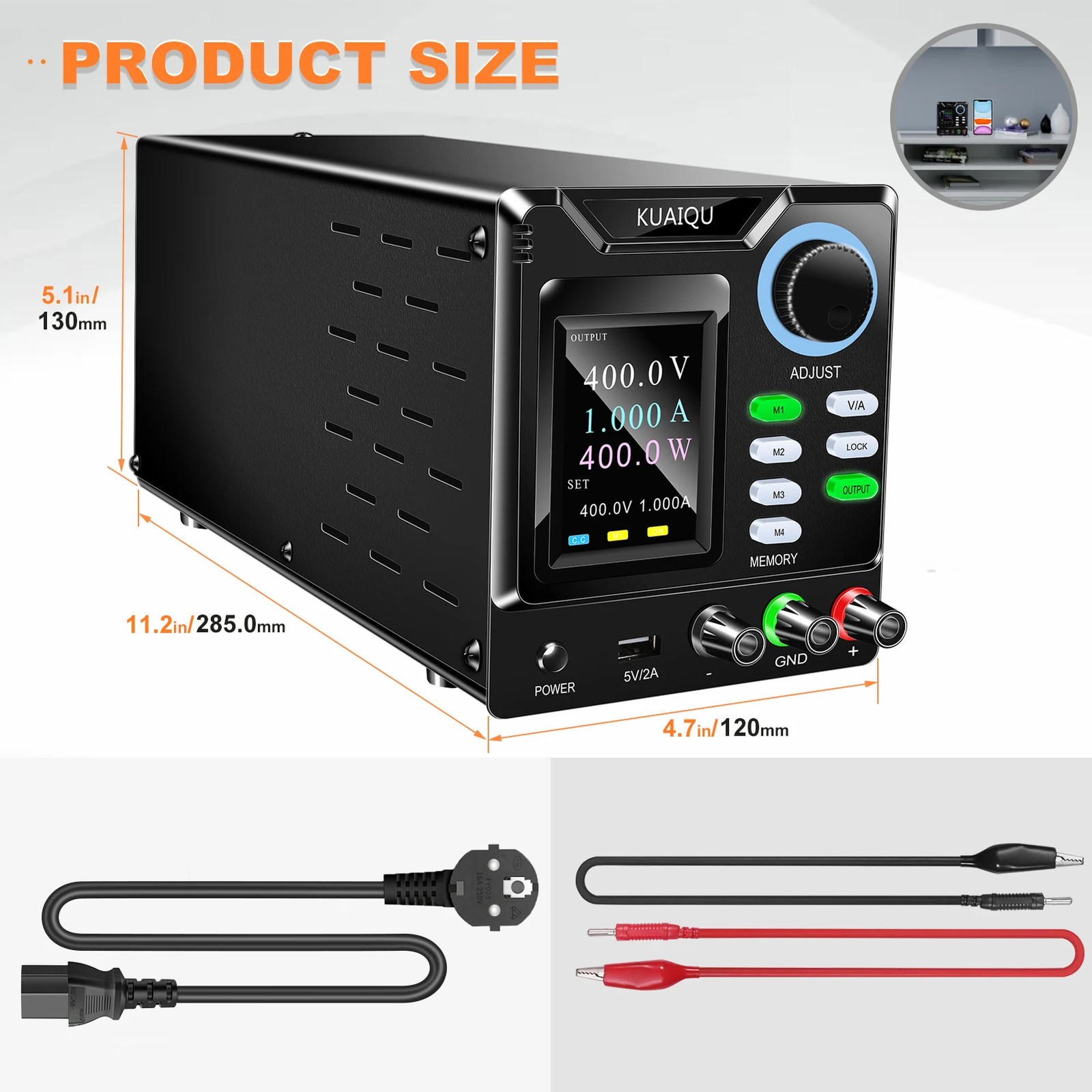 400V 1A 30V10A Programmable Adjustable DC Power Supply With RS-232 Interface