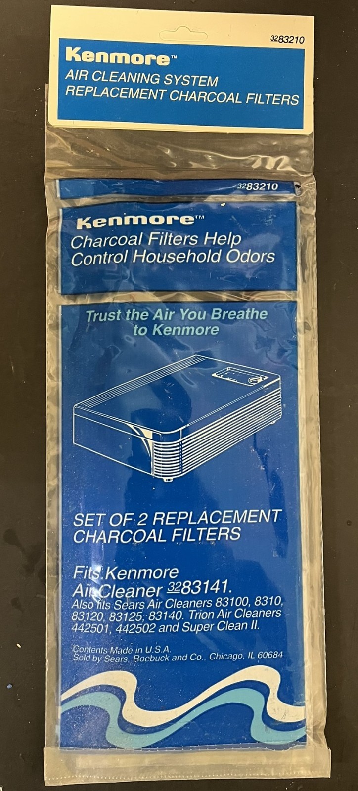 Kenmore Replacement Charcoal Filters 32-83141 83100 8310 83120 83125 Trion Sears