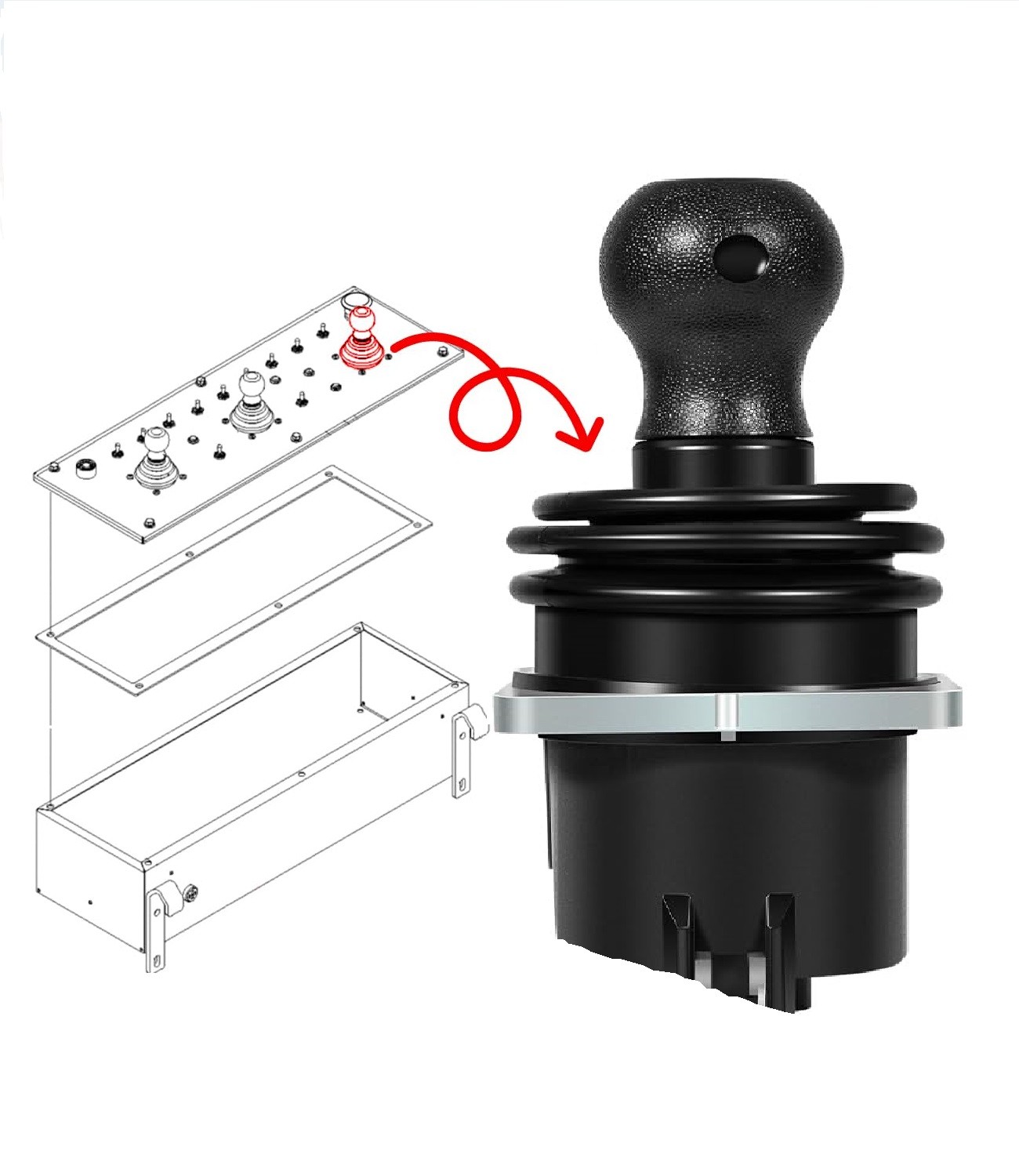 Dual Axis Joystick Controller 101174GT for Genie S-45 S-60 S-65 S-80 S-85 S-100