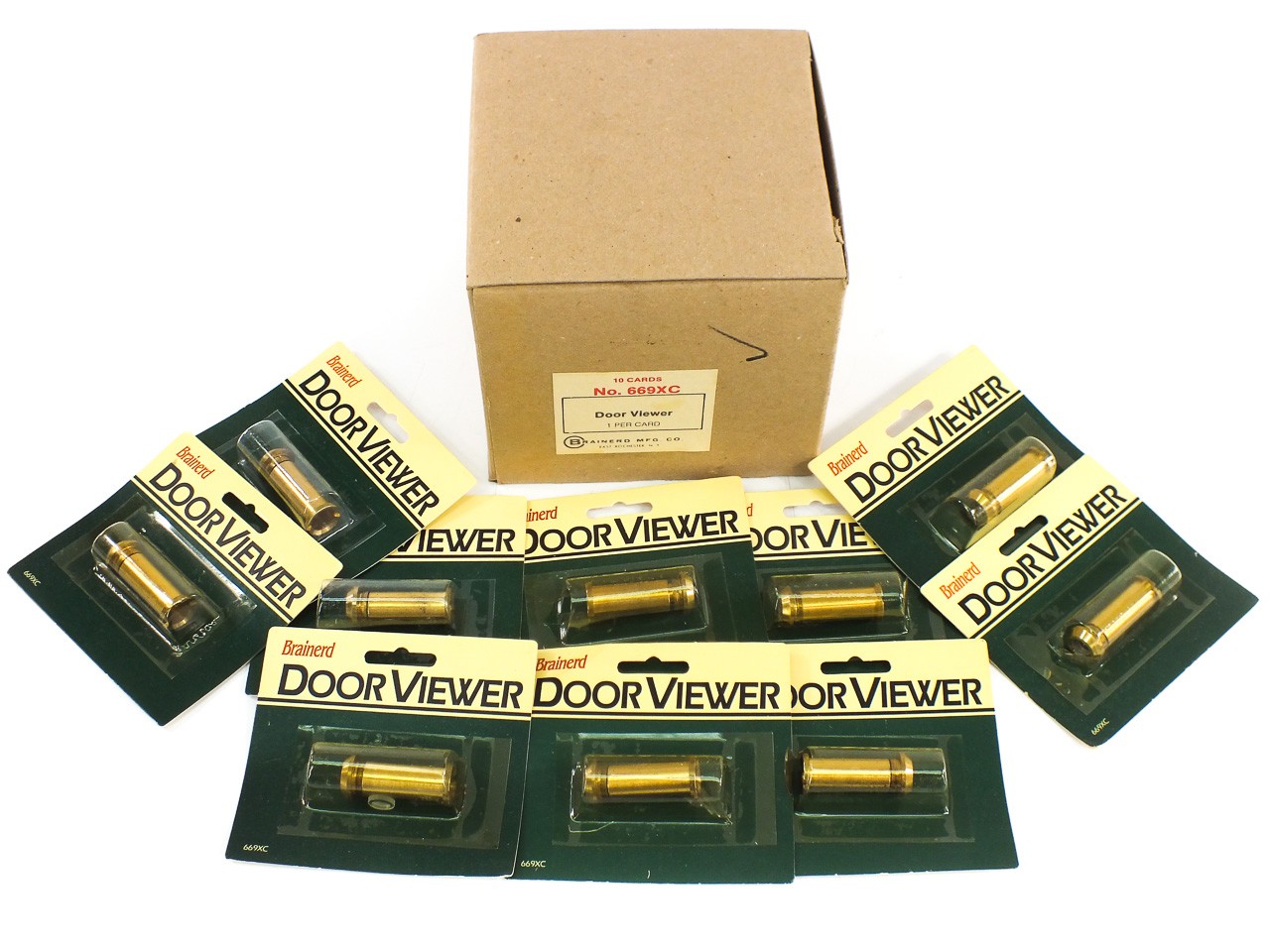 Brainerd 669XC 160° Wide Angle Door Viewer Peephole Solid Brass Lot of 10