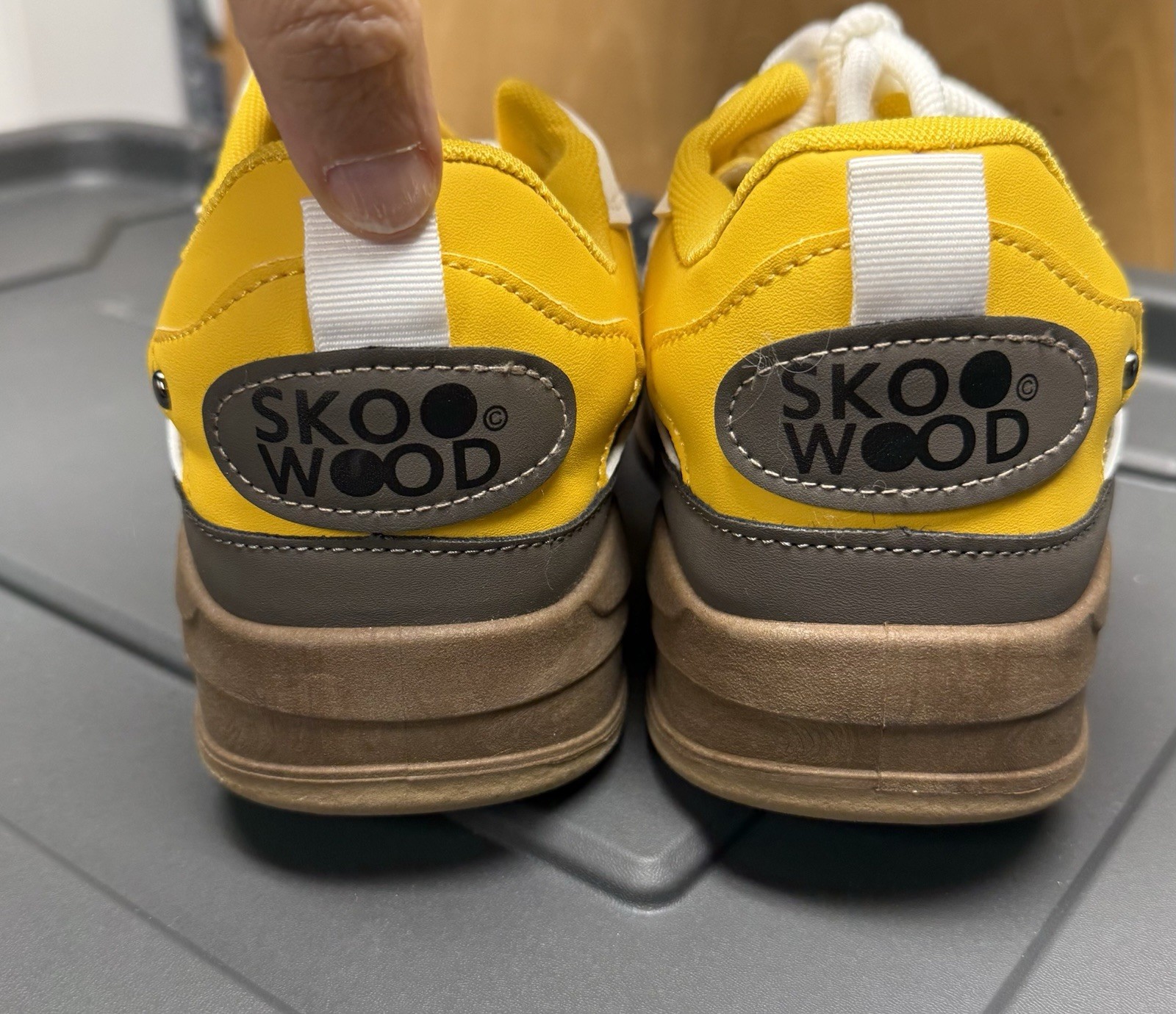 Men’s Size EU 45 Chunky Skateboarding Sneakers Yellow Streetwear Preowned