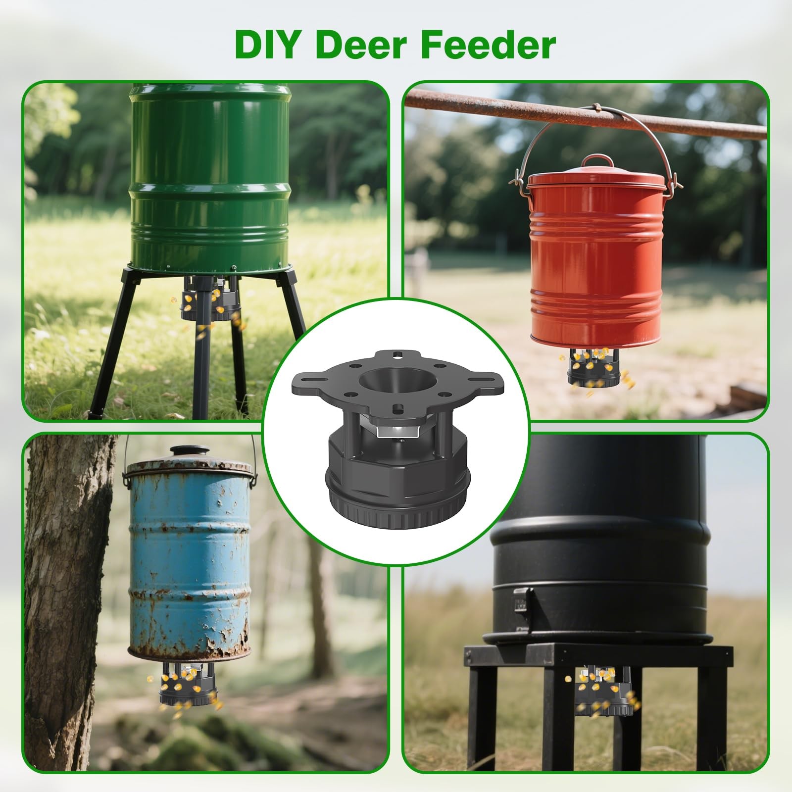 Deer Feeder Kit,Motor and Timer Kit with Programable Digital Timer,Up to 4 Fe...