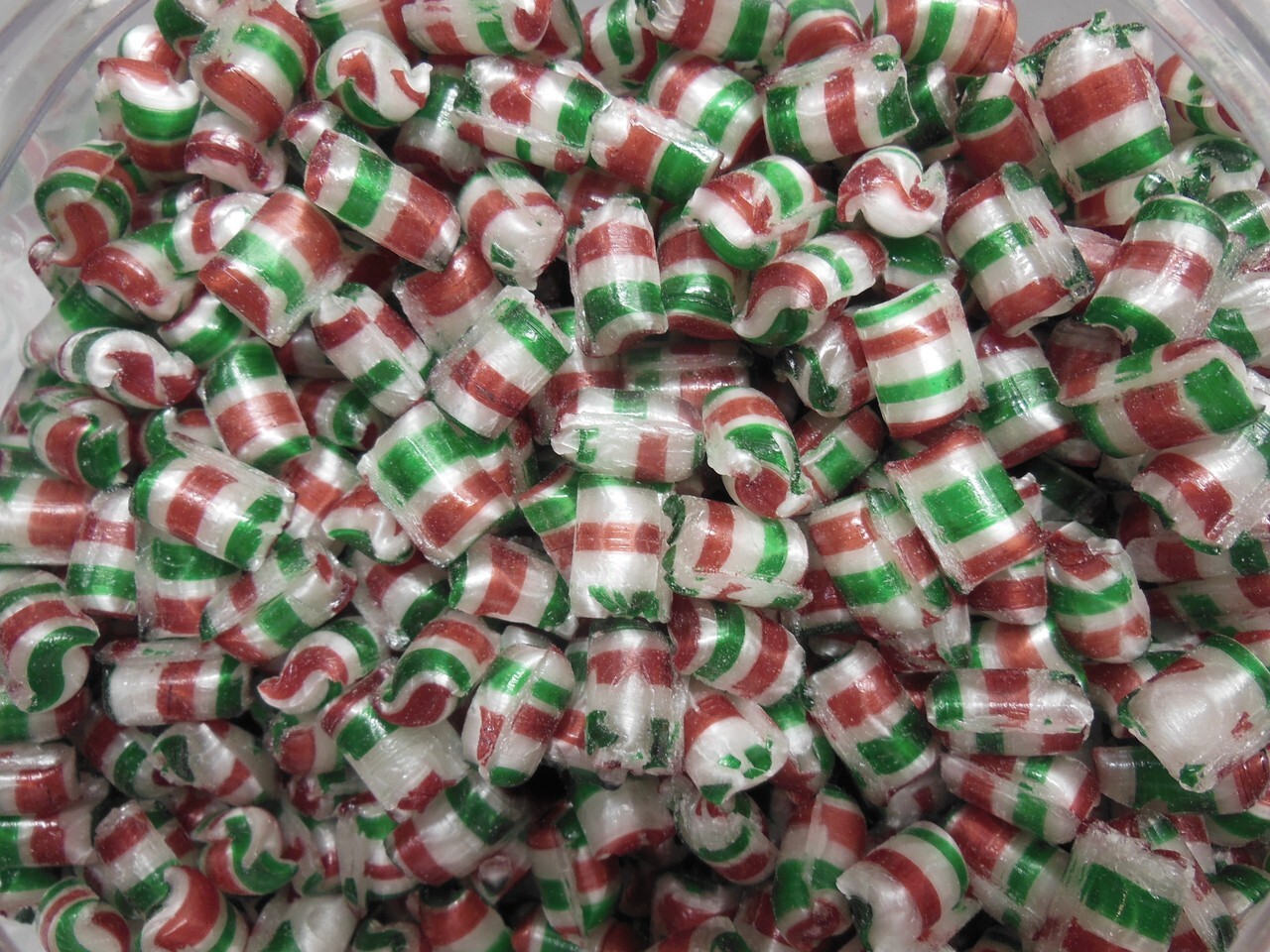 Red & Green Striped Baby Mint Pillows Christmas Candy 5 Pounds Free Shipping
