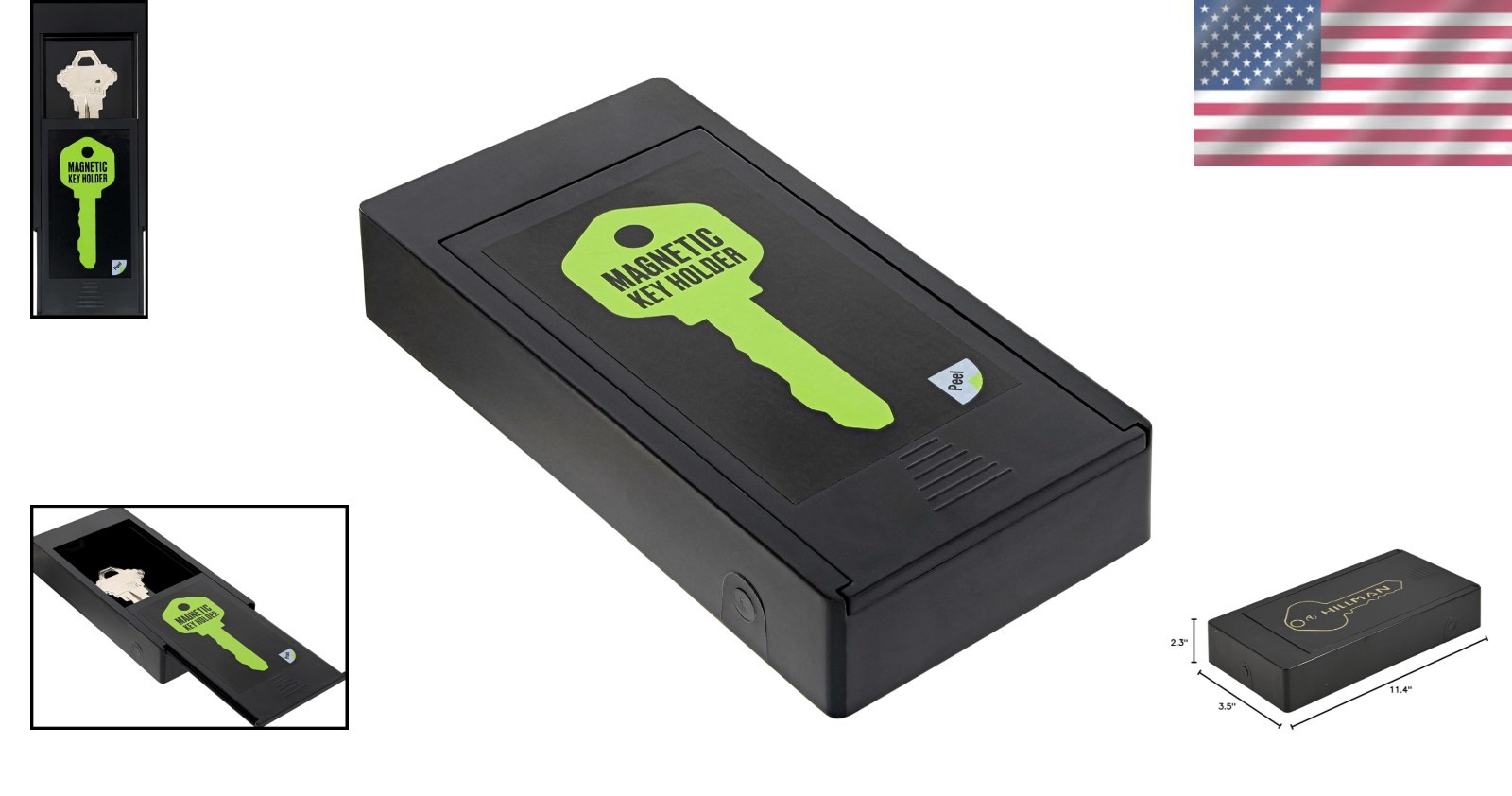 Large Magnetic Key Case - Durable Plastic & Weather-Resistant for Secure Storage
