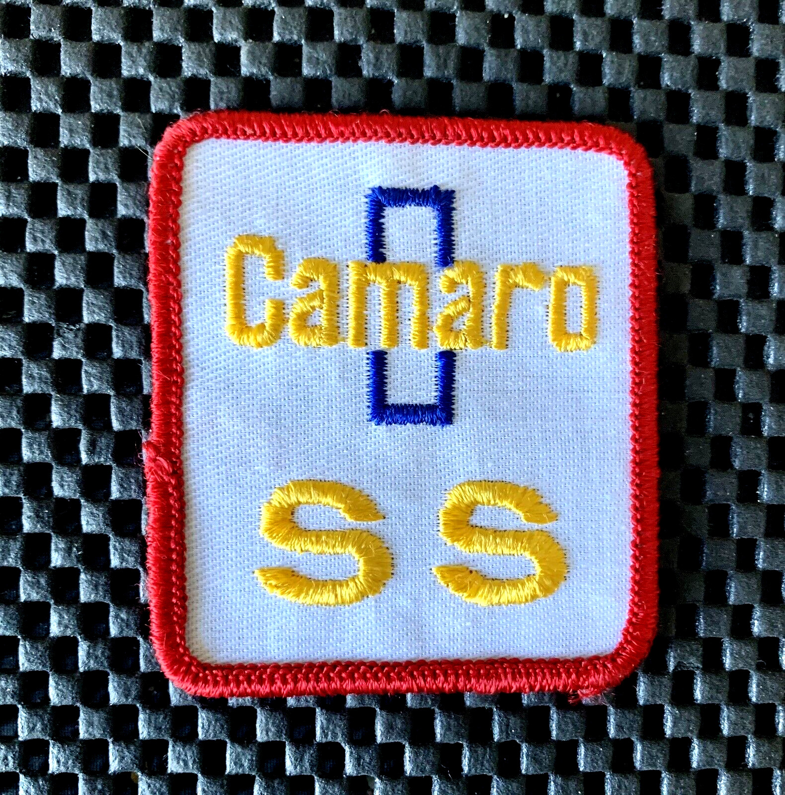 CAMARO SS EMBROIDERED SEW ON ONLY PATCH CHEVROLET AUTOMOBILE 2 1/2" x 3" NOS