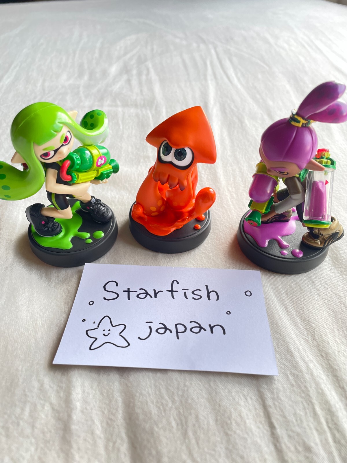 Nintendo Amiibo Alt Color Splatoon Inkling Green Girl Orange Squid Purple Boy