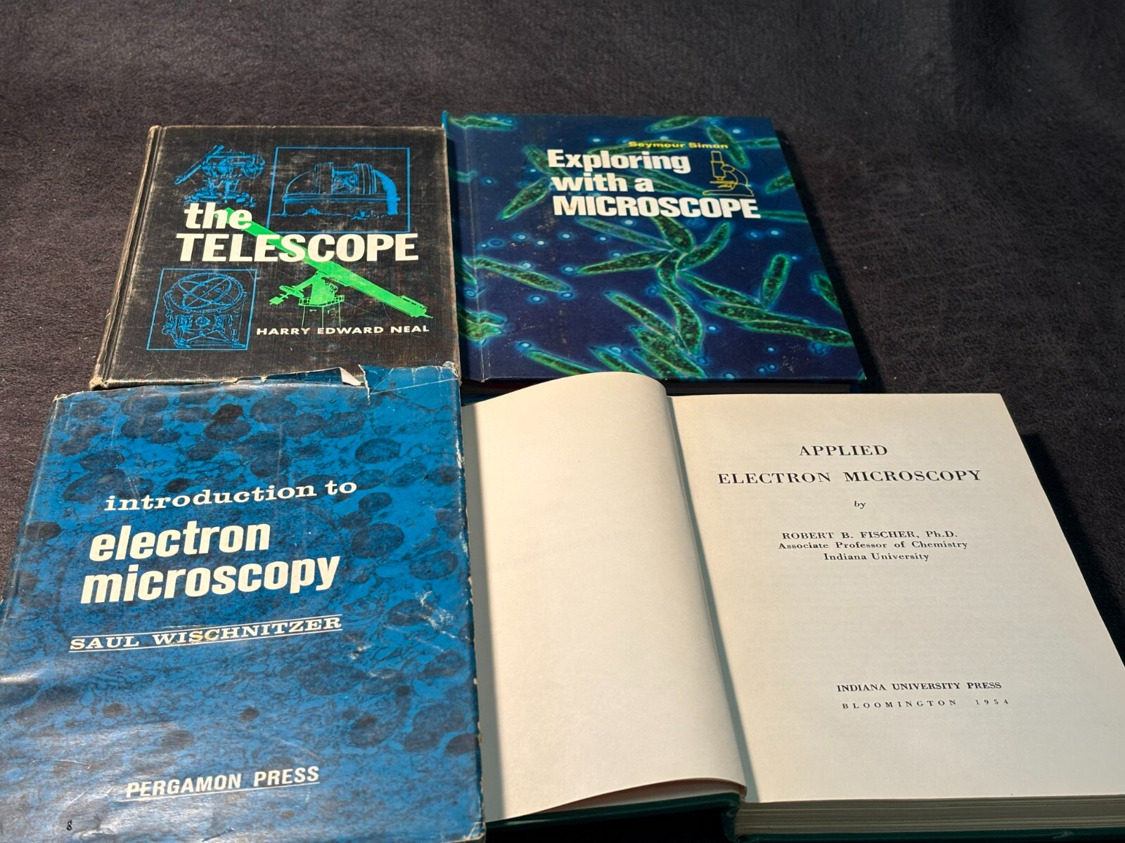 4 Vintage Hardback Microscope Primers - Great Shape!