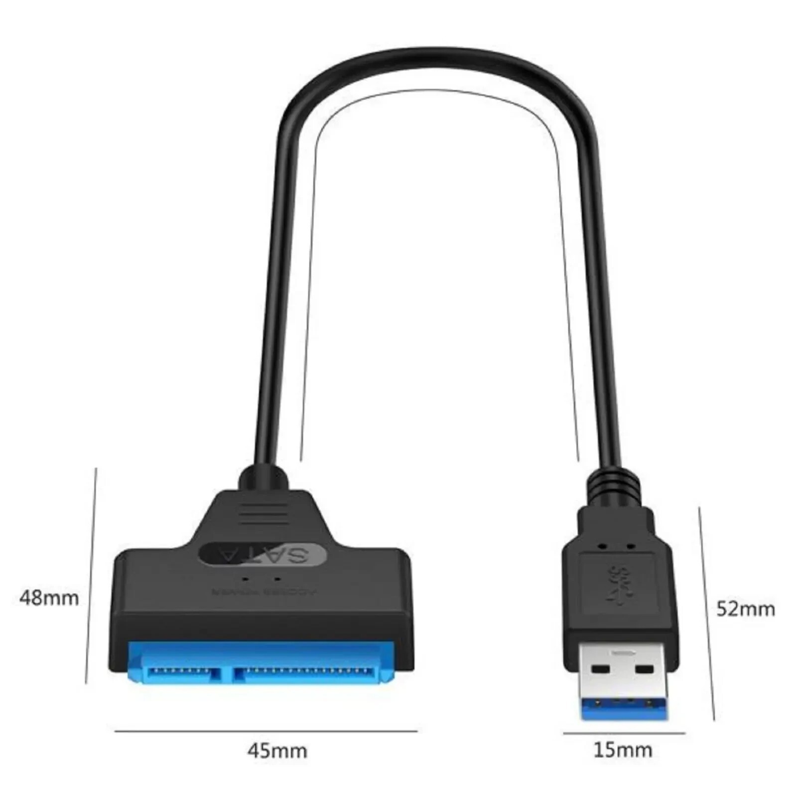 1PC SATA to USB 3.0 Cable USB to SATA III Hard Drive Adapter 2.5'' SSD HDD