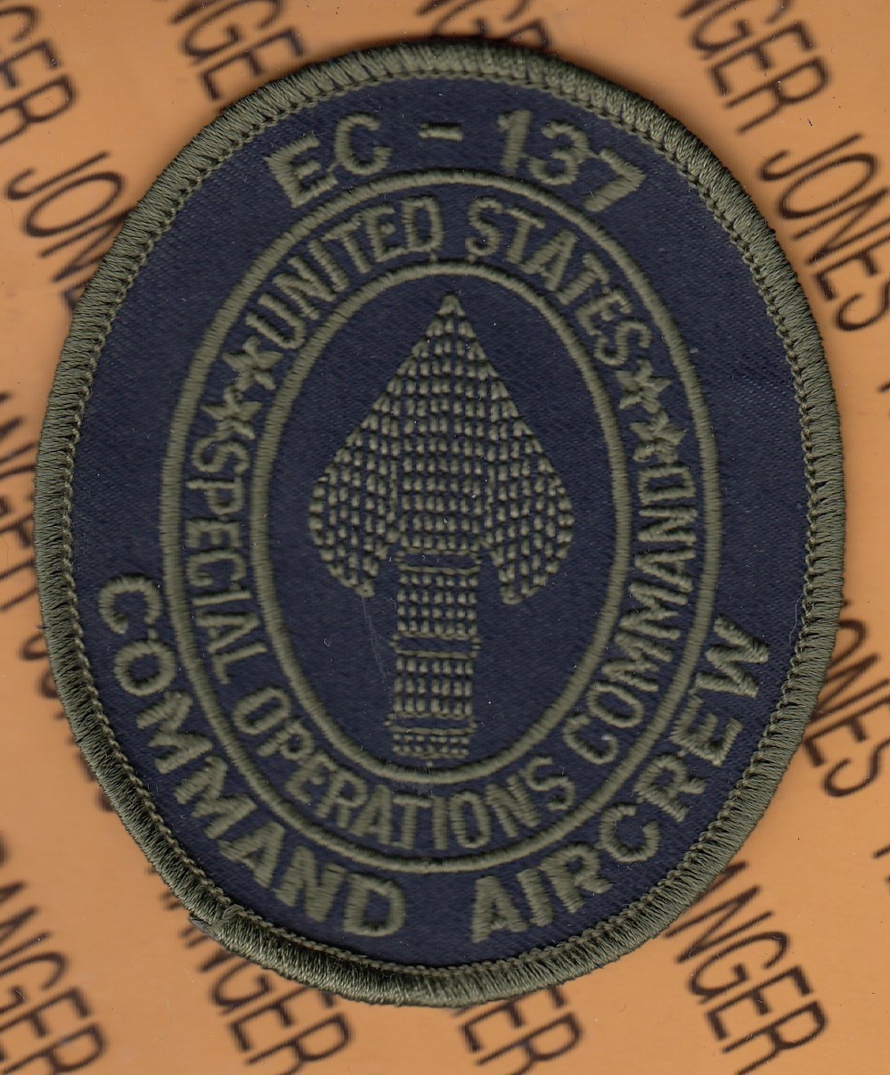 USSOCOM United States Special Operations Command EC-137 Aircrew  ~3.75" patch