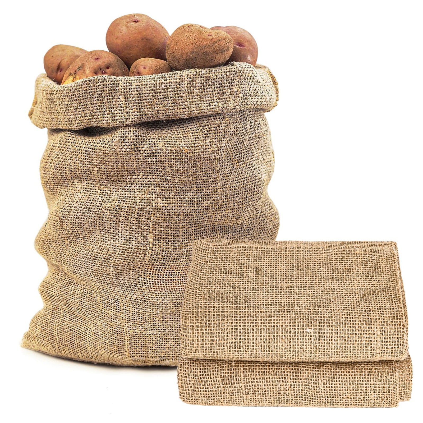 MAQIHAN 2 PCS Burlap Sack - 18.5" x 27.5" Bags x 27.5", Natural