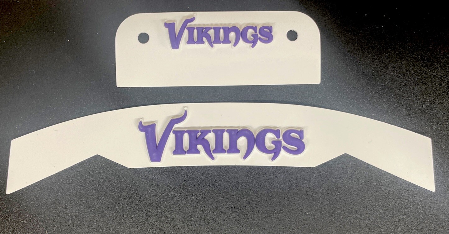 3D Bumpers - Vikings F7 Set For A Full Size Football Helmet