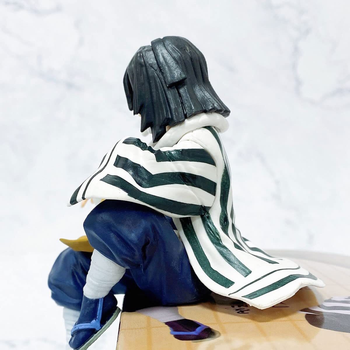 Demon Slayer Anime Action Figure Iguro Obanai Eat Rice Balls 5.1 Inch