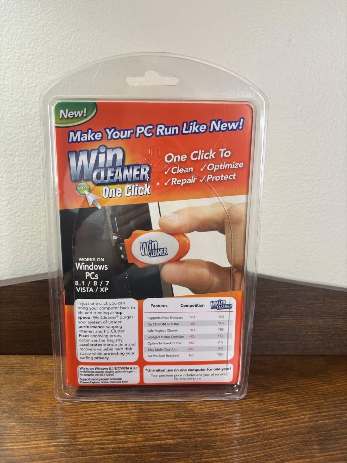 Win Cleaner One Click USB For Windows PC New Sealed In Box