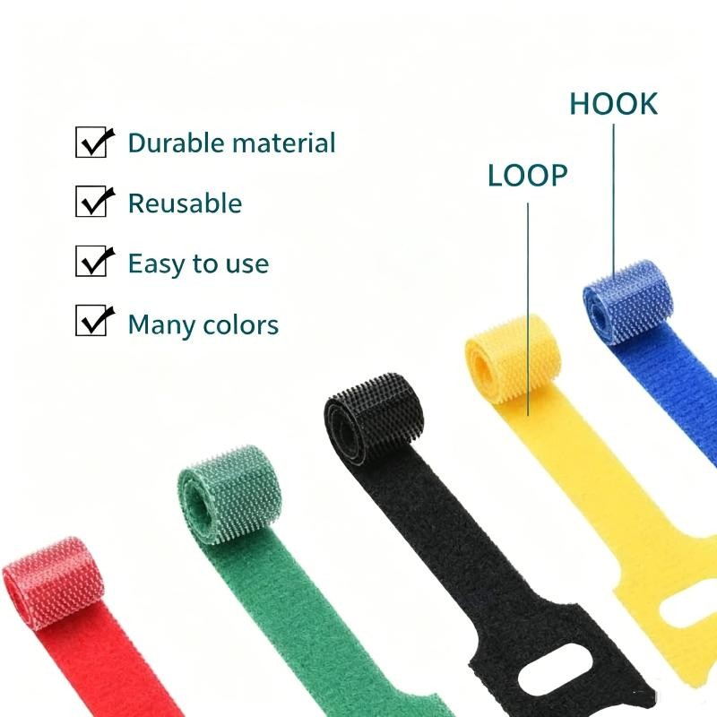 [50 Strips] Reusable Cable For Untangled Cables Charging Cables
