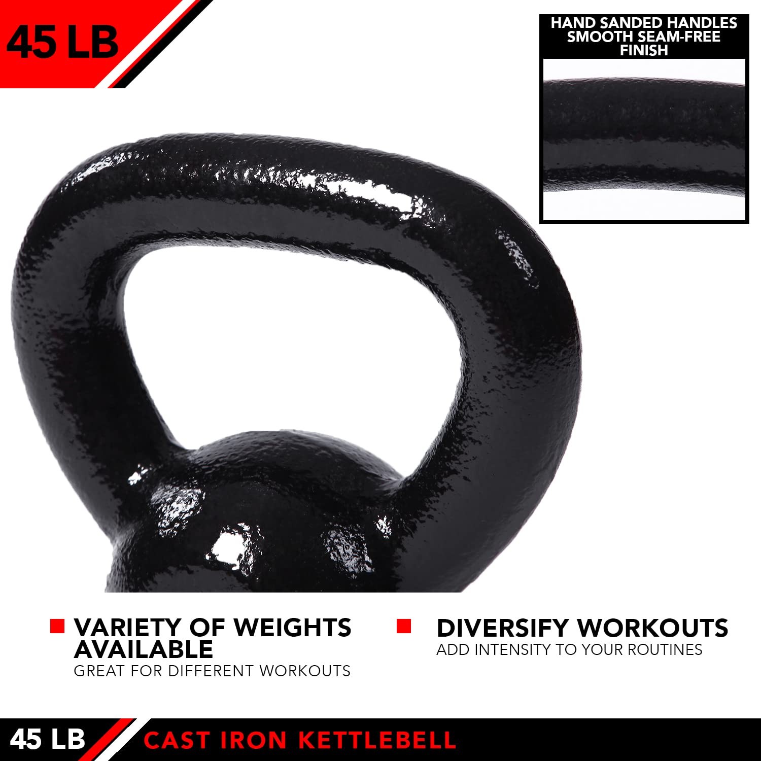 Kettlebell Weights Cast Iron, 45 LB