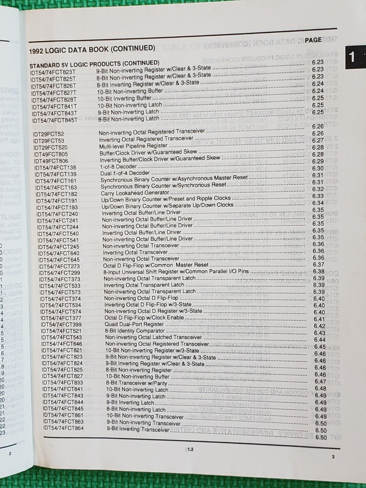 IDT - INTEGRATED DEVICE TECHNOLOGY High Performance Logic 1992 Data Book.
