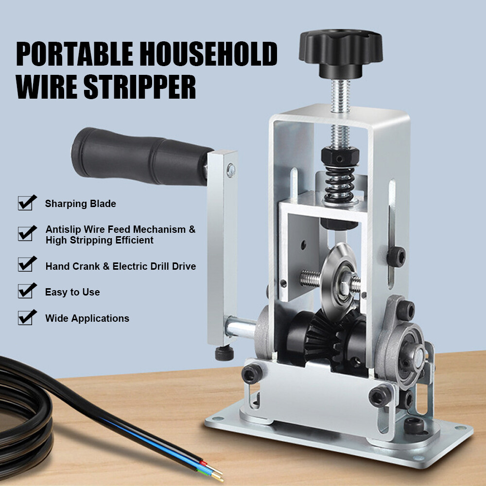 Electric Wire Stripping Machine Scrap Copper Cutter Cable Peeler Stripper 1-25mm