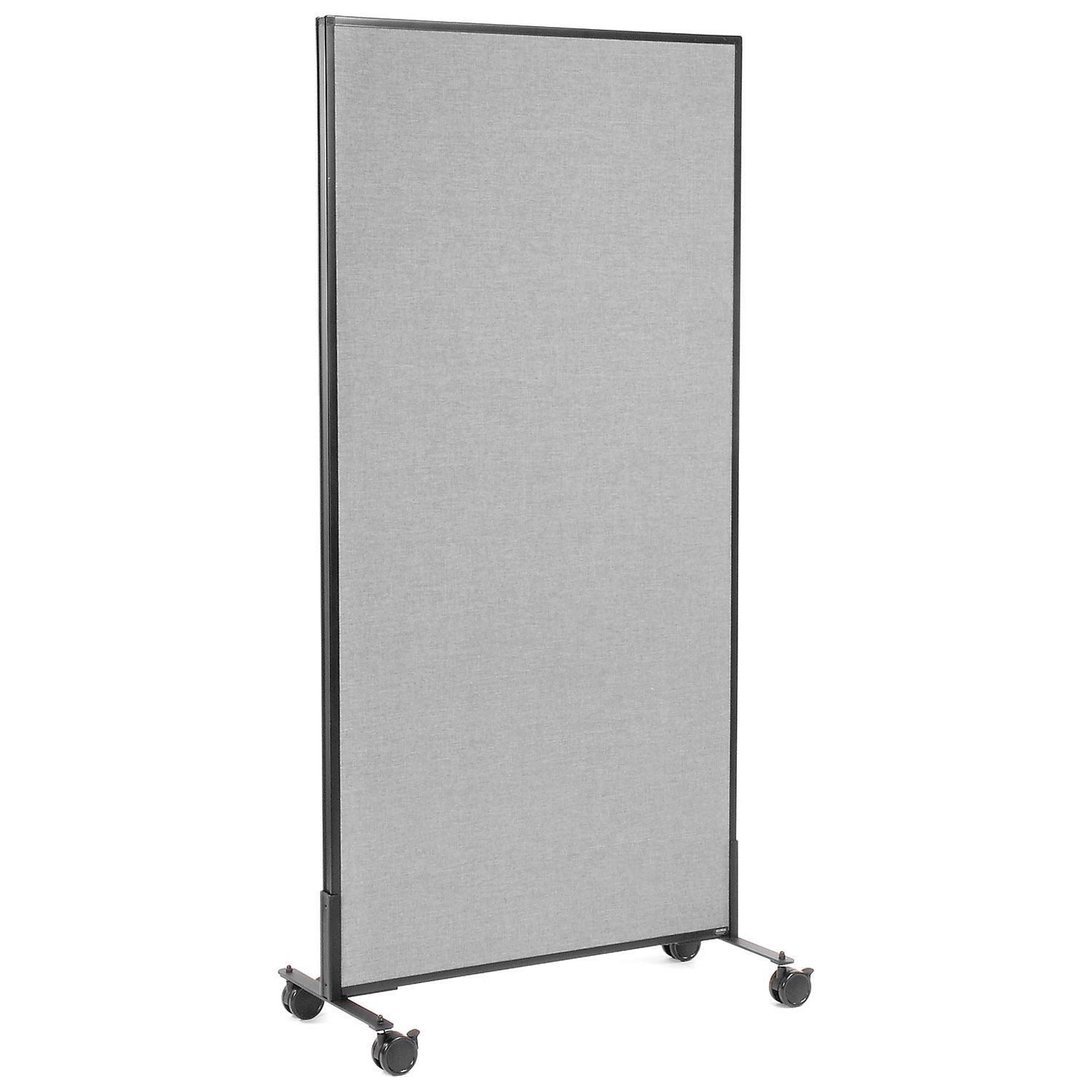 36-1/4"W x 75"H Mobile Office Partition Panel Gray