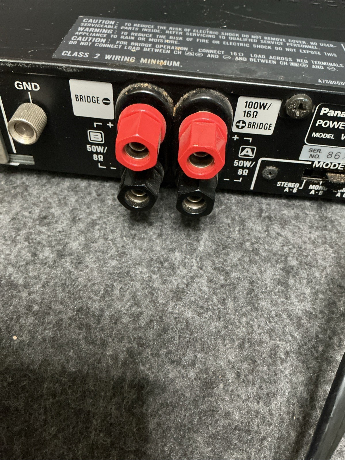 Panasonic Ramsa WP-9055 2-channel power amplifier
