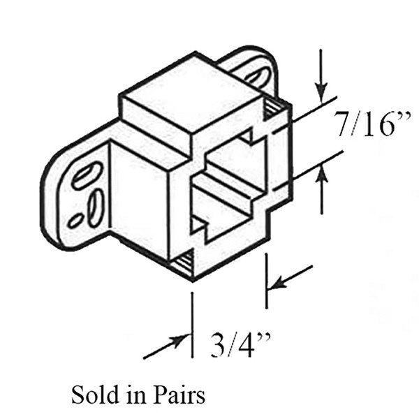 Backplate - Drawer Track, 3/4 inch