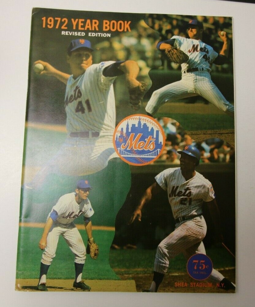 1972 NEW YORK METS MLB PROGRAM YEARBOOK DECENT CONDITION REVISED EDITION RARE
