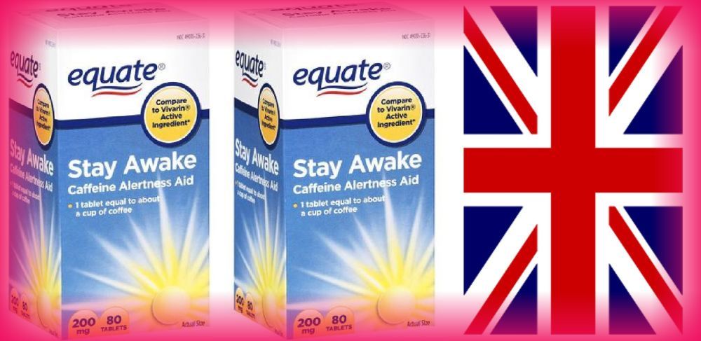 2 x Equate Stay Awake Caffeine Alertness Aid 200 mg 80 Ct Tablets (160 ct total)