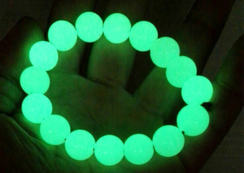 10-14MM natural luminous fluorite / luminous stone bracelet Bangle jewelry AAAA