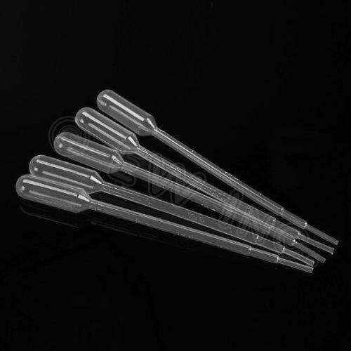 200 pc - 3ml Durable Dropper Transfer Graduated Pipettes Disposable Plastic 100