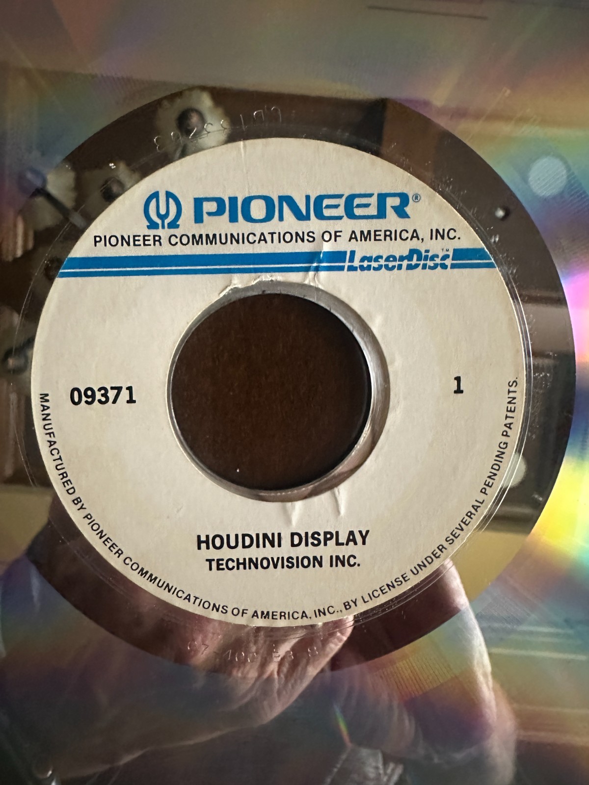 Laserdisc 12 inch from the Houdini Magical Hall of Fame in Niagara Falls Canada