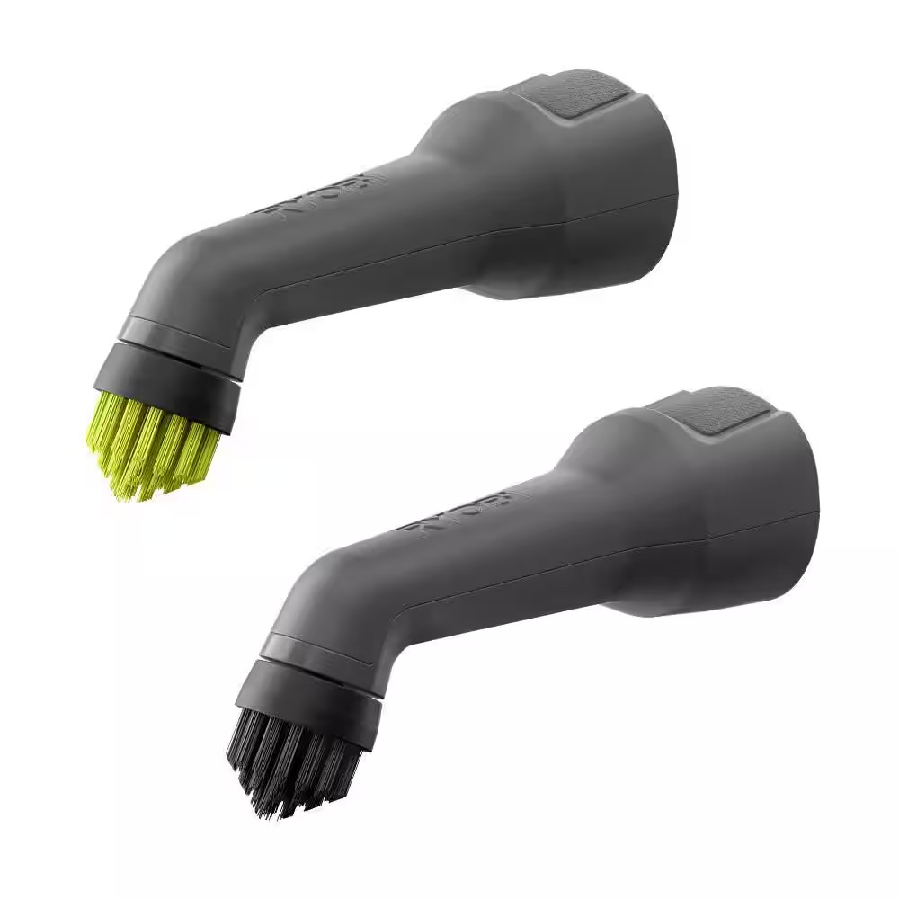 USB Lithium Detail Scrubber Medium and Hard Grout Bristle Accessory Kit (2-Piece