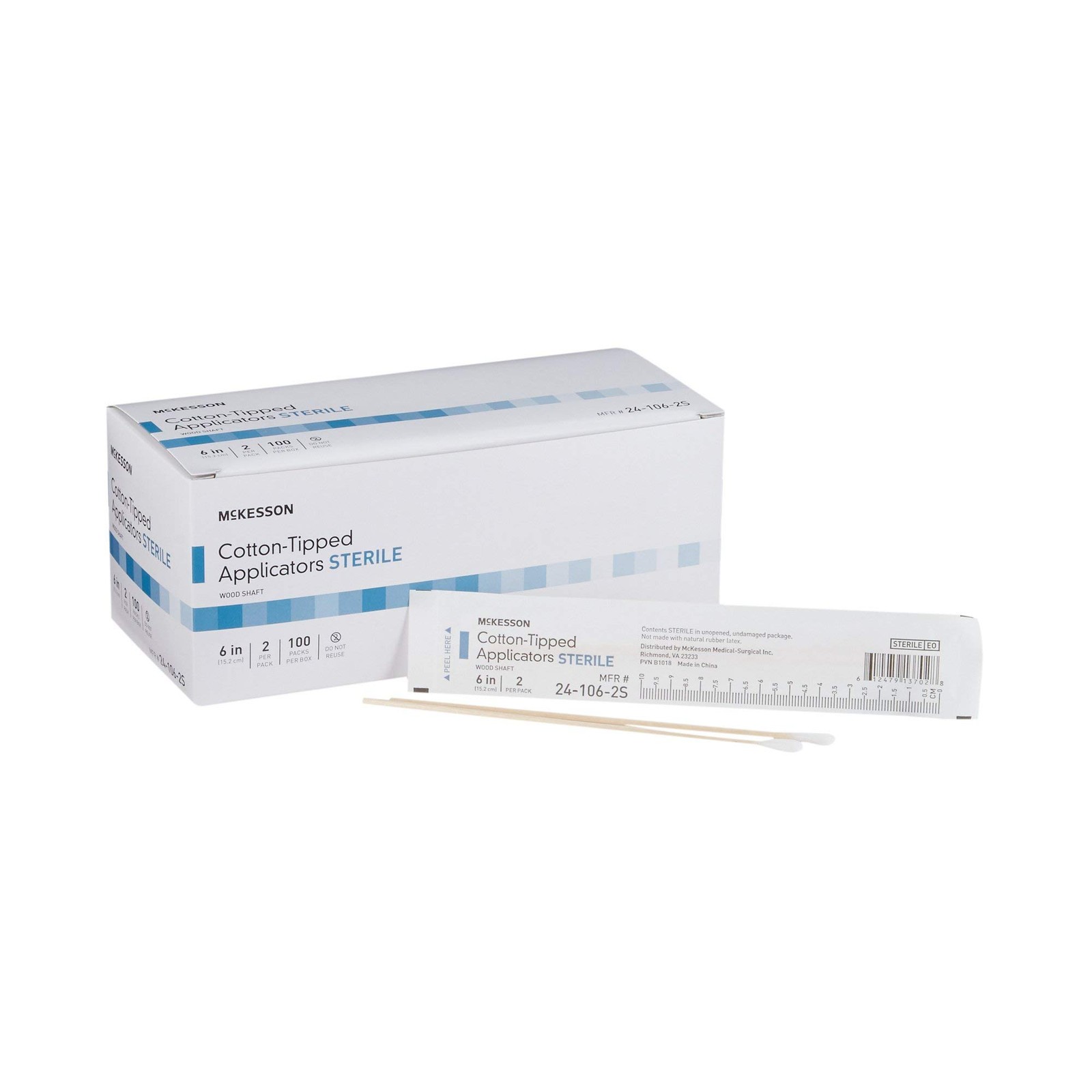 Mckesson Sterile Cotton Tipped Applicators 6 Inch Of 200 Cotton Swabs For Wound