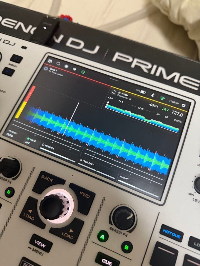 Denon DJ PRIME GO White Custom 2-Deck Portable DJ Console Engine OS Touchscreen