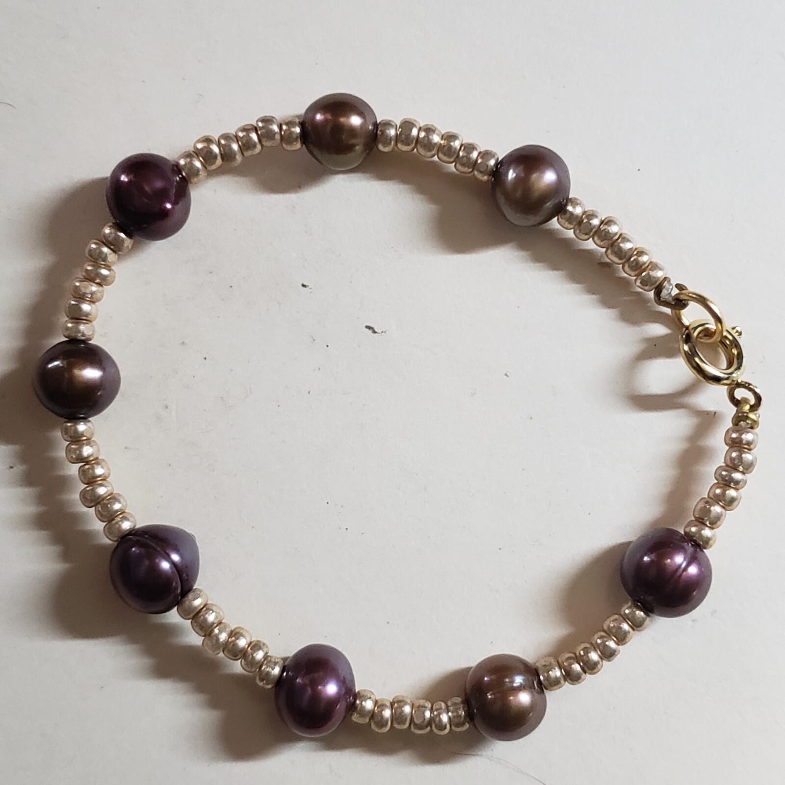 GENUINE * PEARL * BRACELET,  7 Inches LONG, 8 mm -Handmade in USA