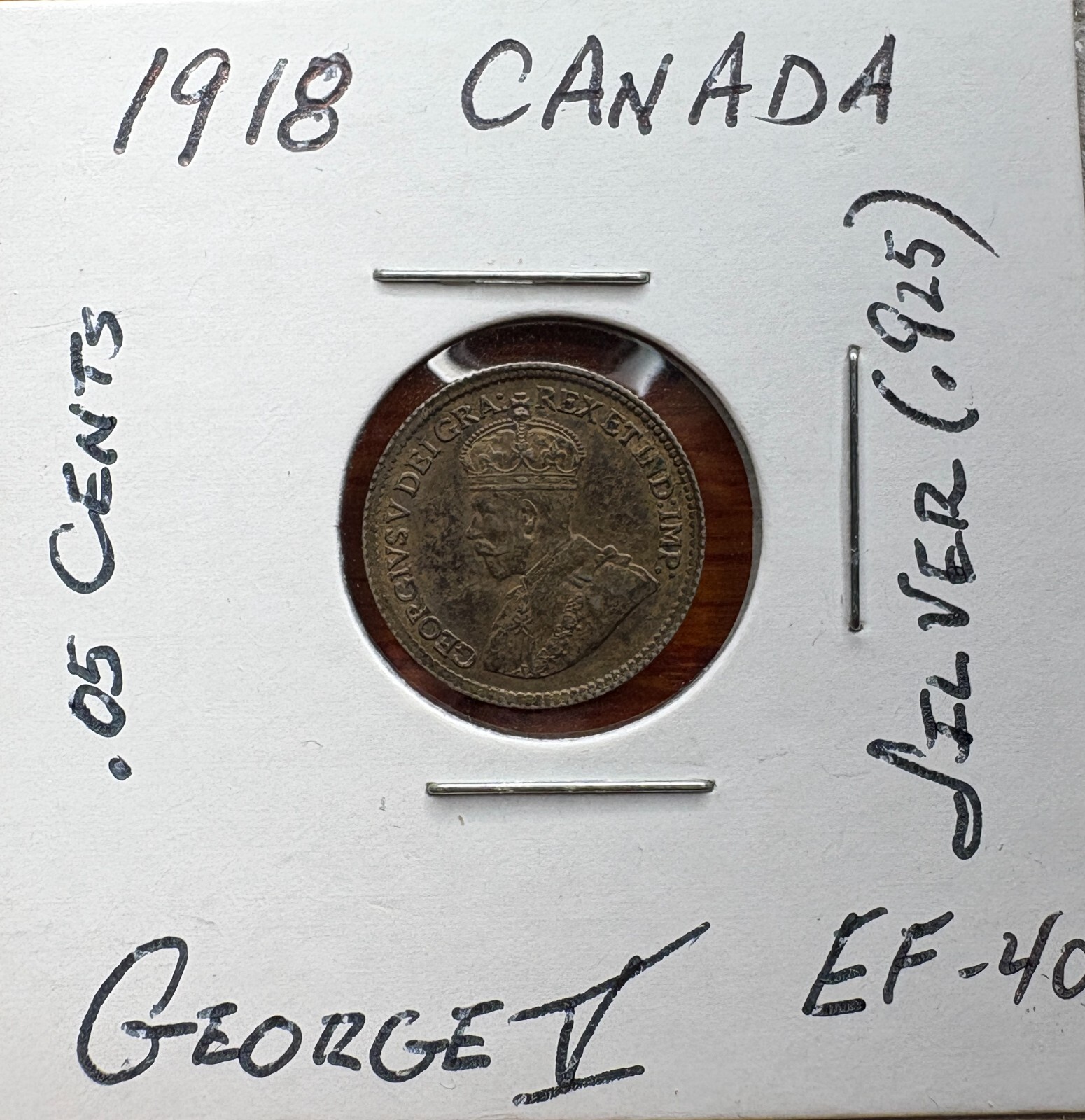 1918 Canada 5 Cents, George V