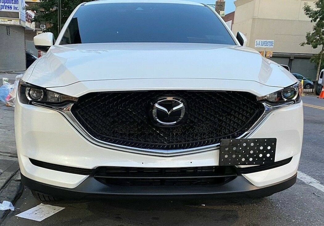 Front Bumper Tow Hook License Plate Mount Bracket For Mazda CX-5 2017-2021 New