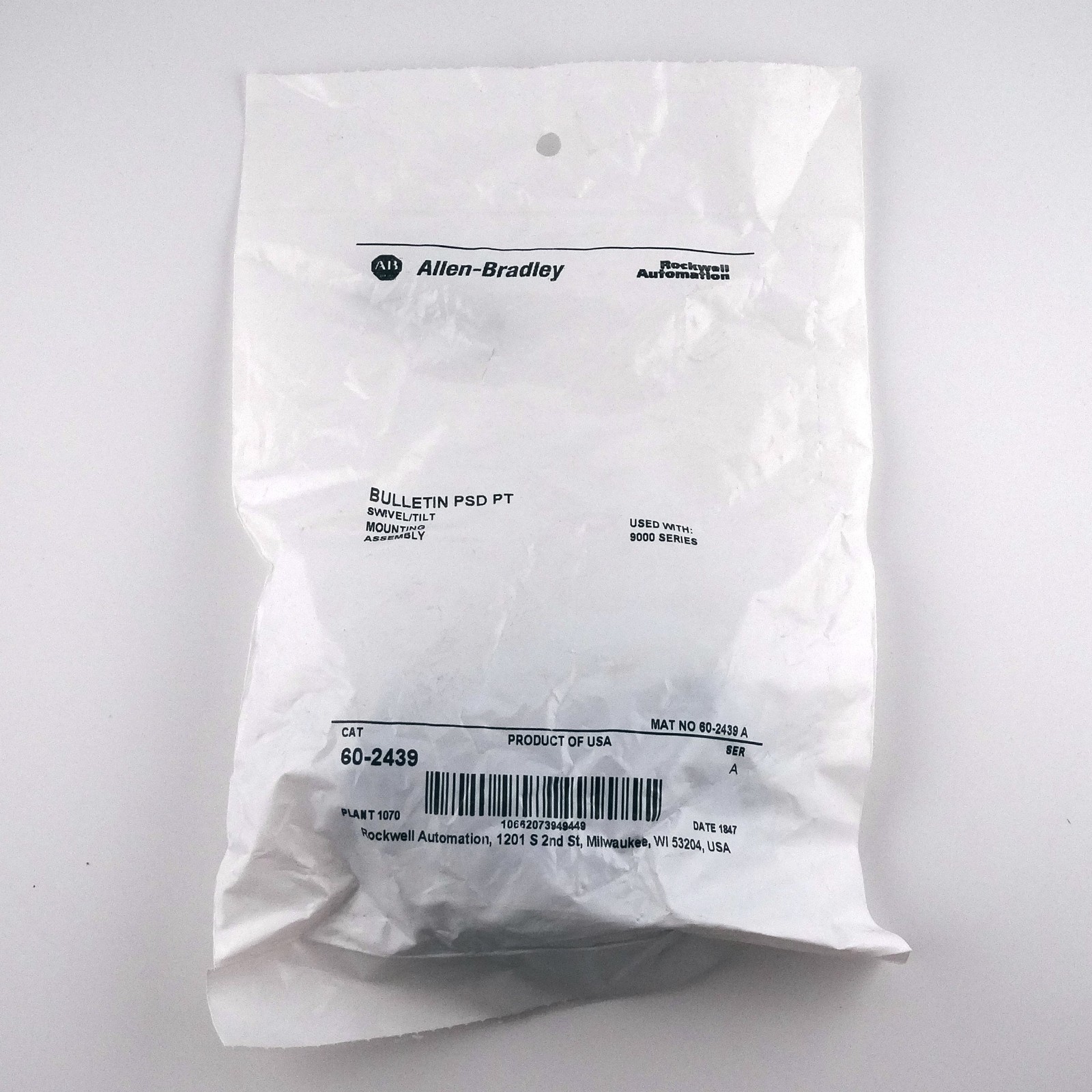 New Allen-Bradley 60-2439 Photoswitch Swivel Tilt Mounting Assembly Kit PSD PT