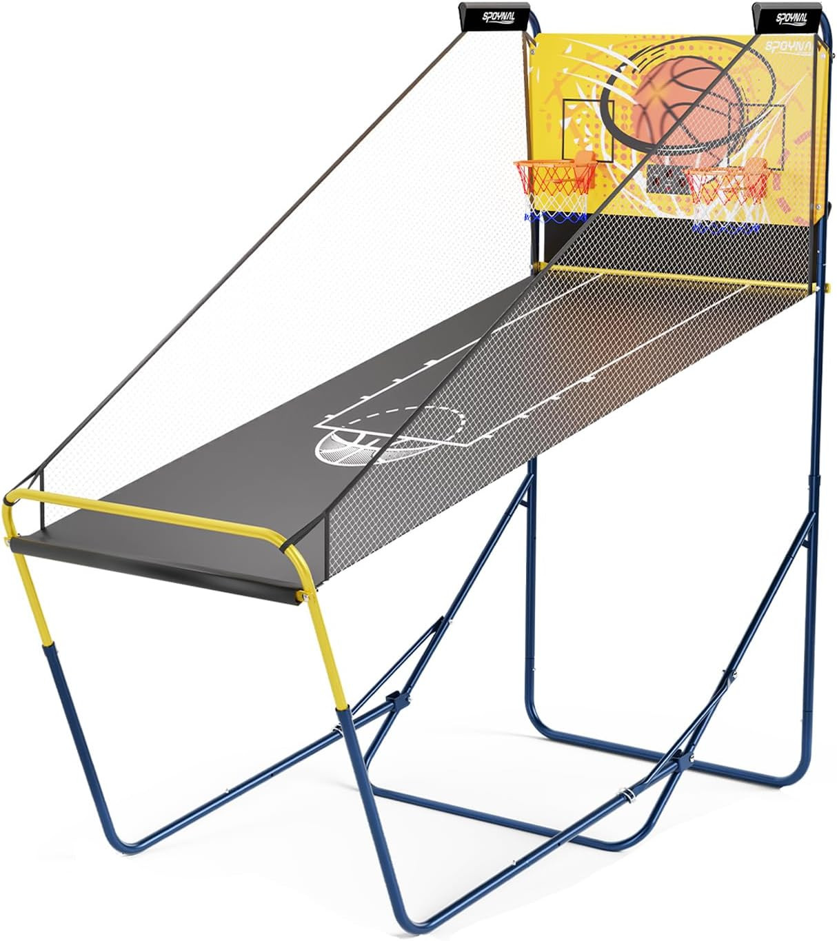 Dual Shot Basketball Arcade Machine for Home with Adjustable on Front & Back - I
