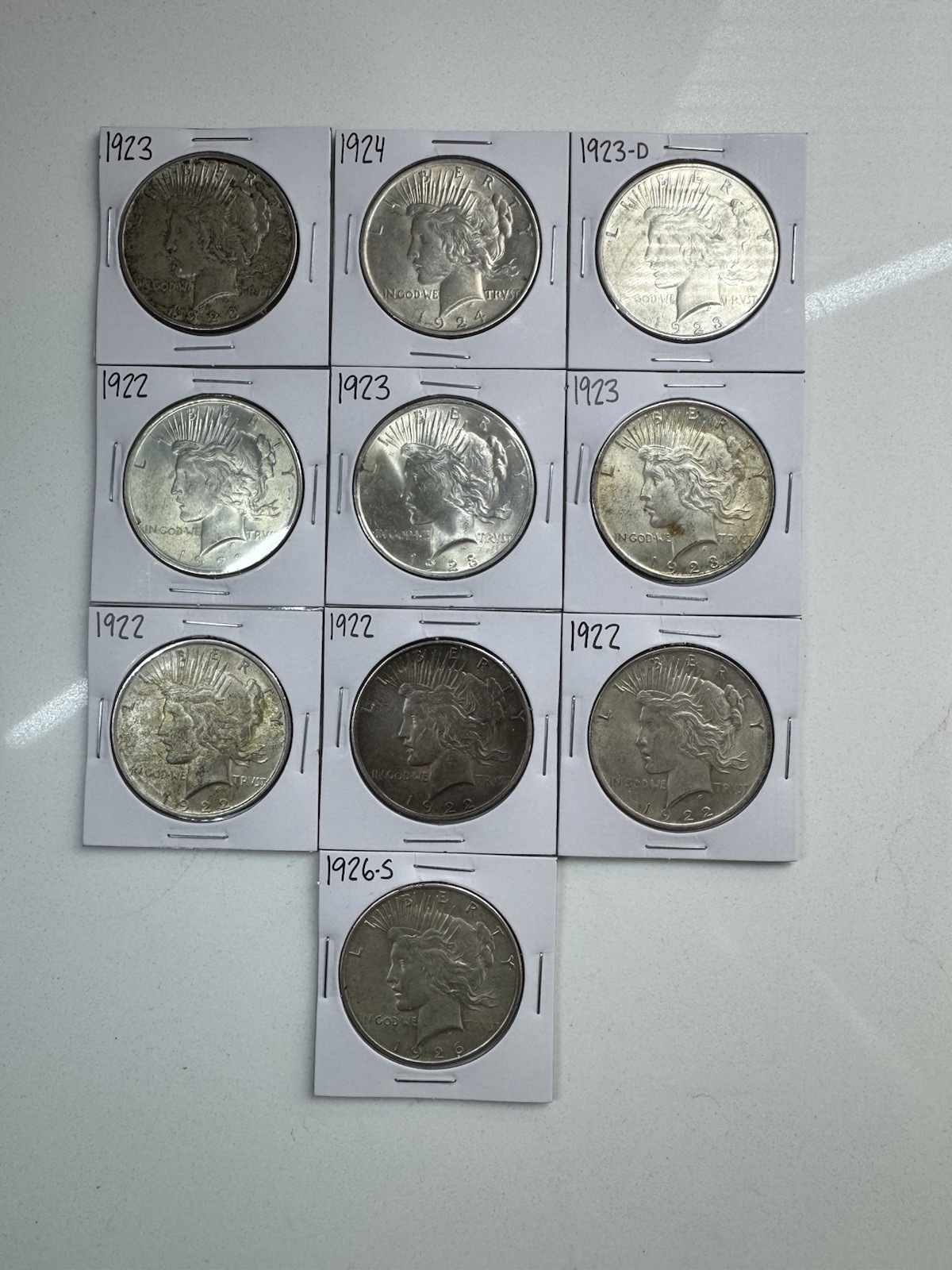 SILVER PEACE DOLLAR HALF ROLL (10 COINS)