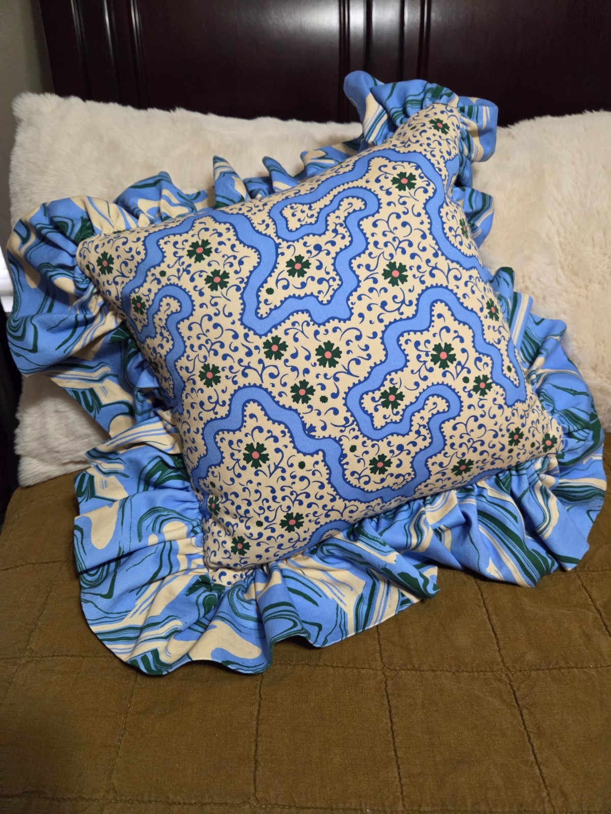 hawkins of NY cornflower pillow