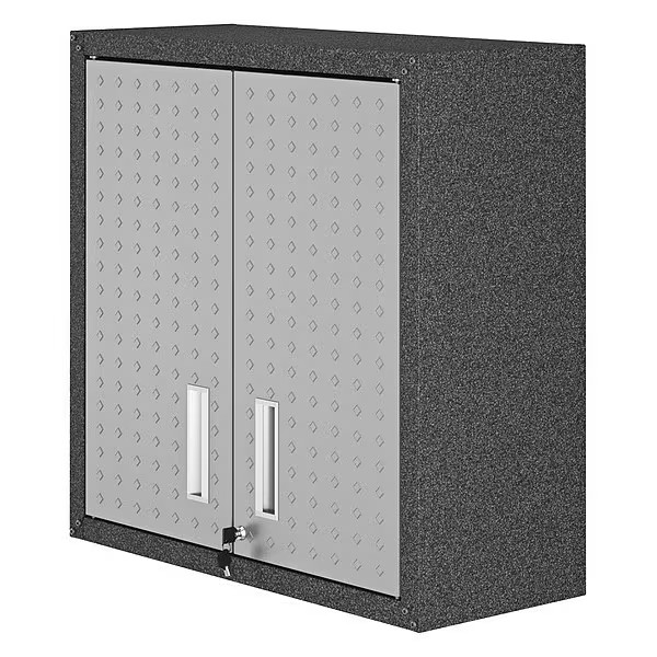 Manhattan Comfort Steel Fortress Floating Garage Cabinet 30x12.5x30.3" w Bracket