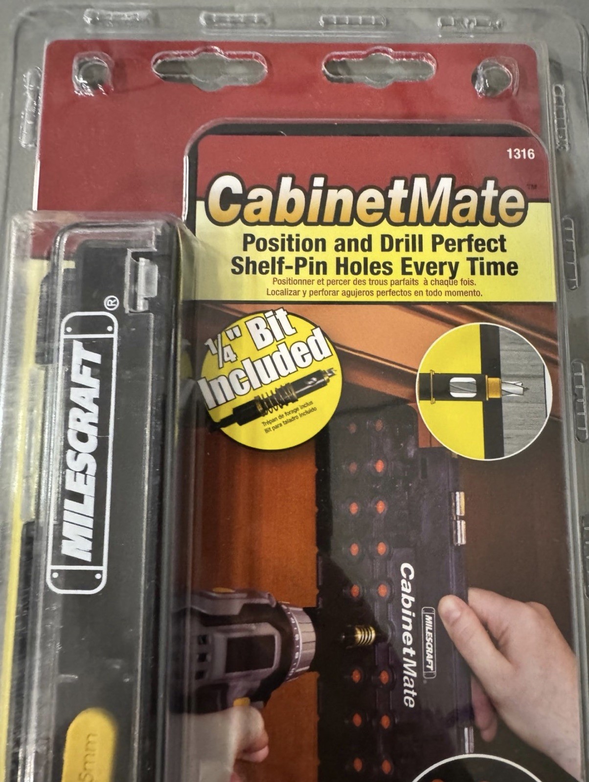 Milescraft 1316 CabinetMate Shelf Pin Drilling Jig Bit Included - BRAND NEW