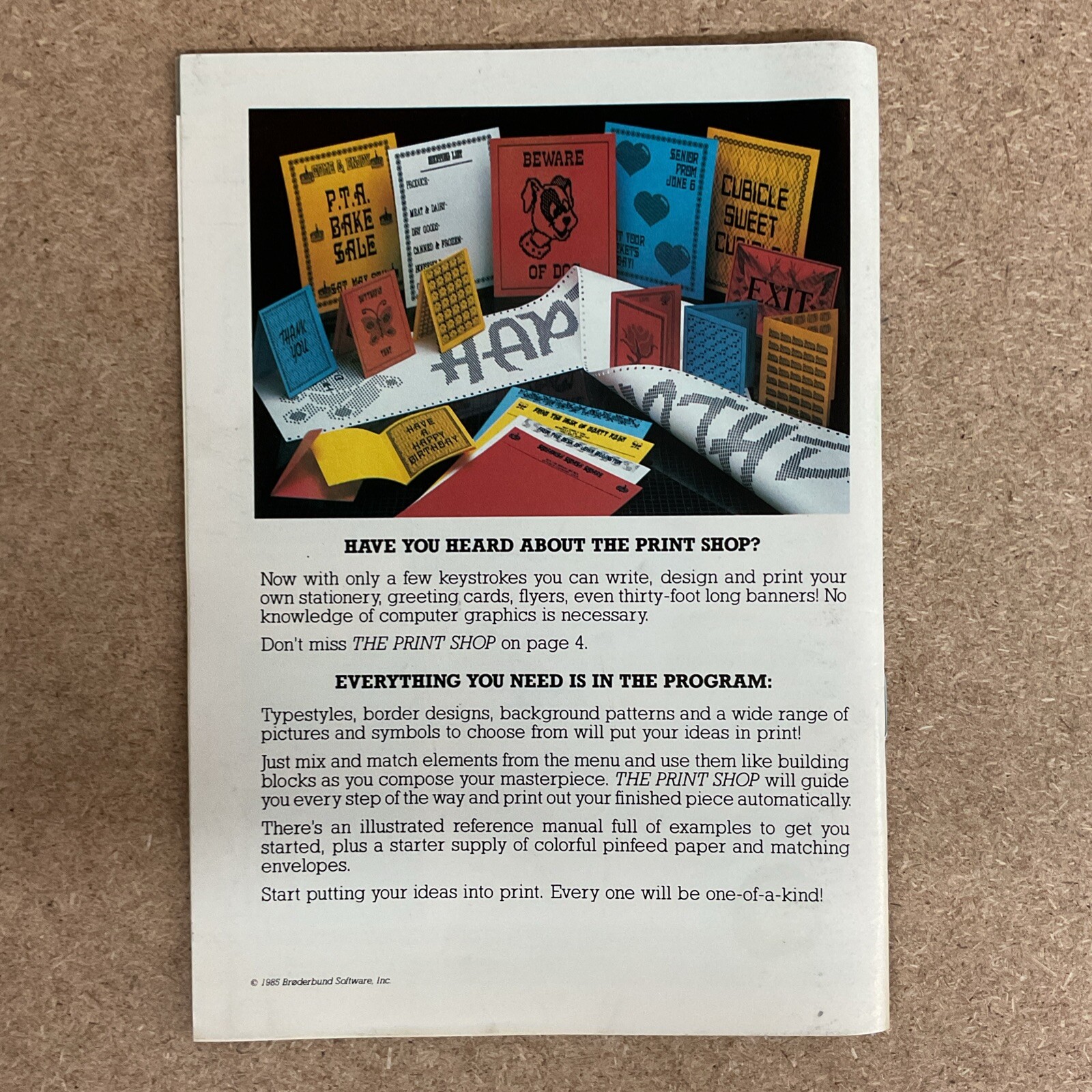Brøderbund/Synapse Software For Commodore And Atari Computers 1985