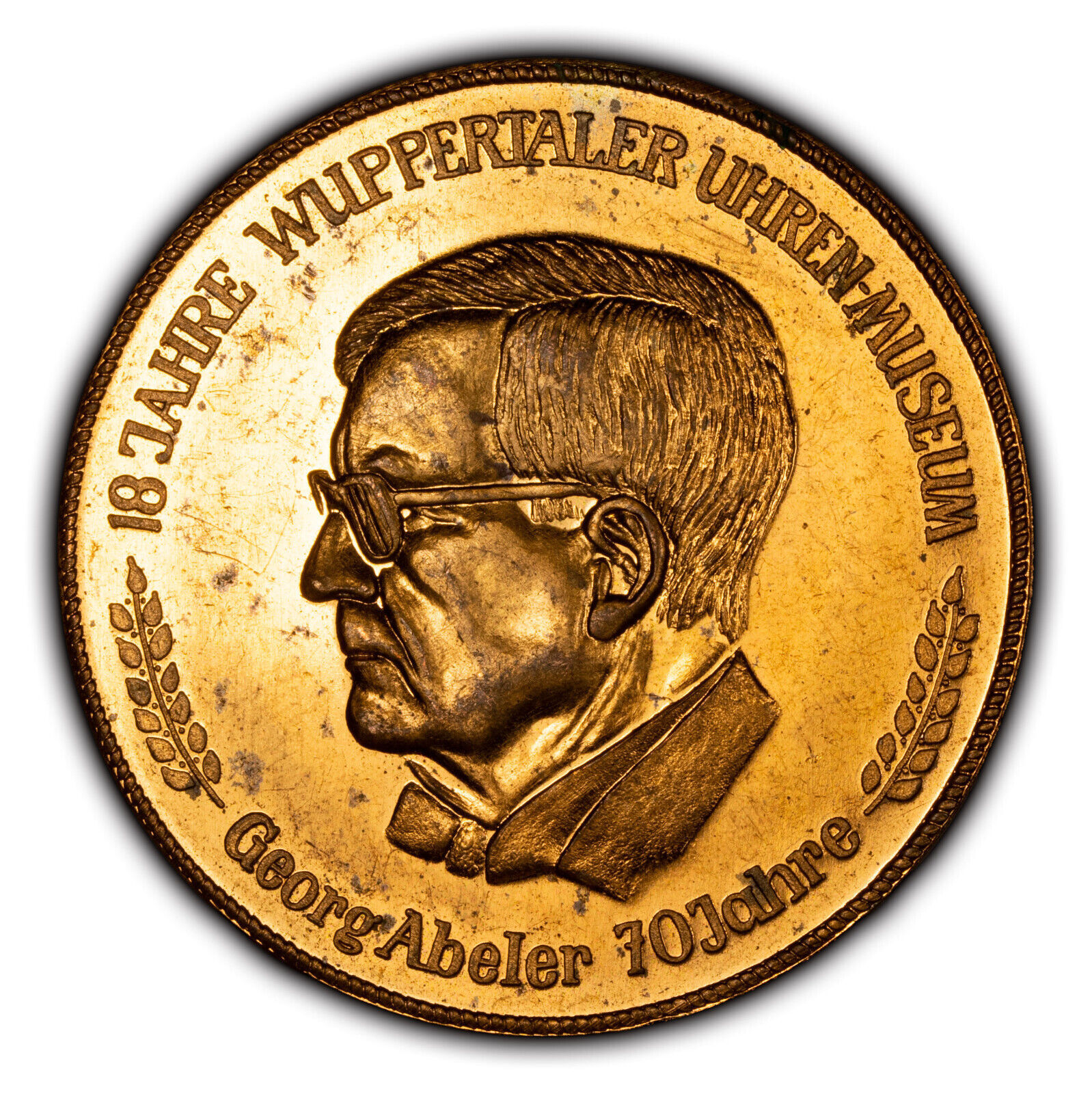 Medal - 18 Jahre Wuppertaler Uhren Museum - Georg Abeler 70 Jahre - SKU-Z3249