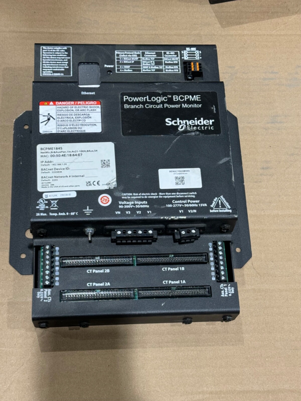 Schneider Square D PowerLogic BCPME184s  Branch Circuit Power Monitor