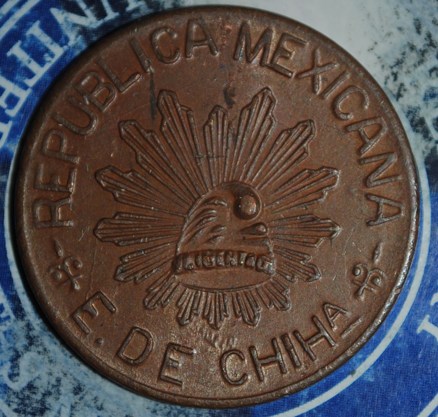 UNC Mexico 5 Centavos 1914 Chihuahua {{{D068