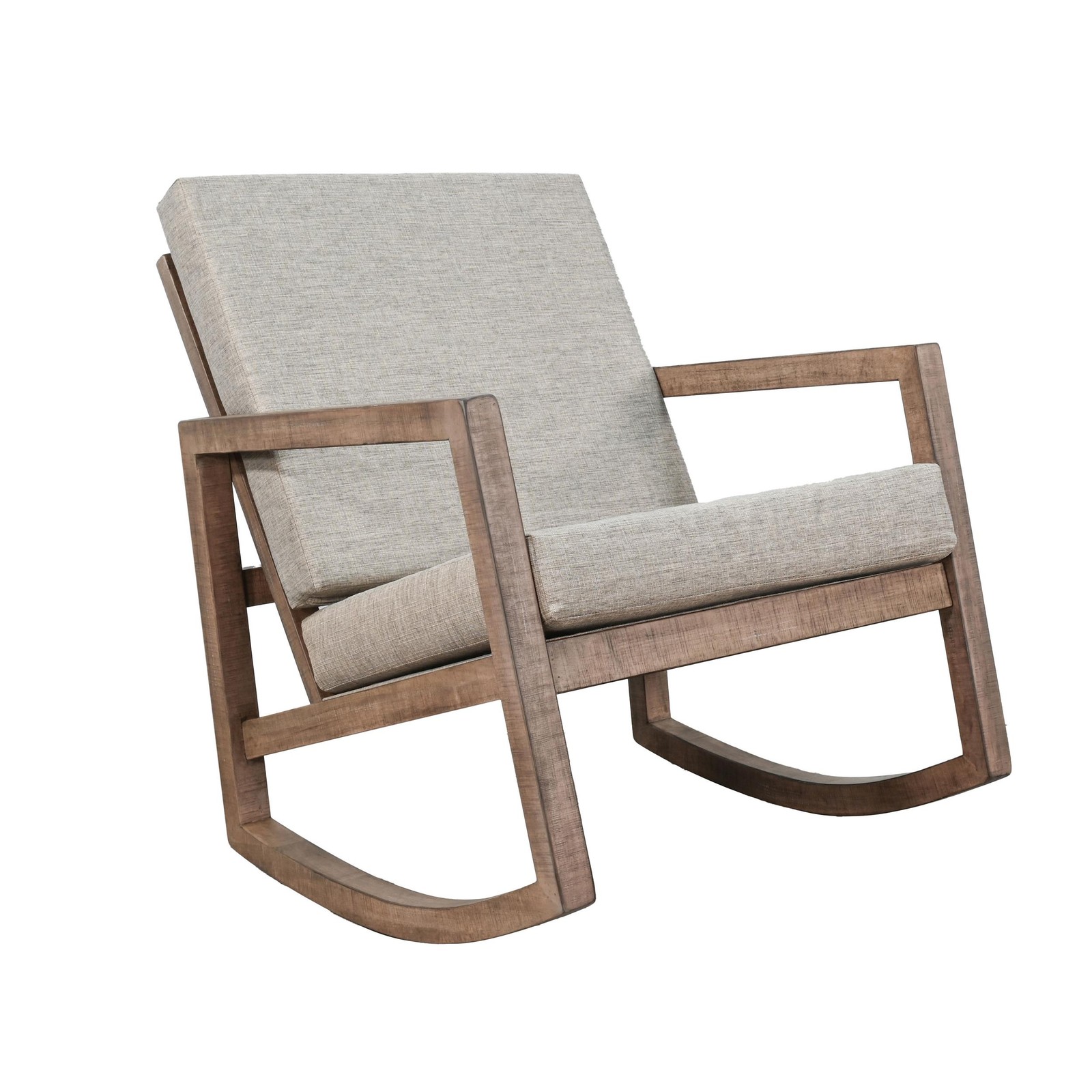 Sunny Designs Morgan Fabric Upholstered Rocking Chair in Gray